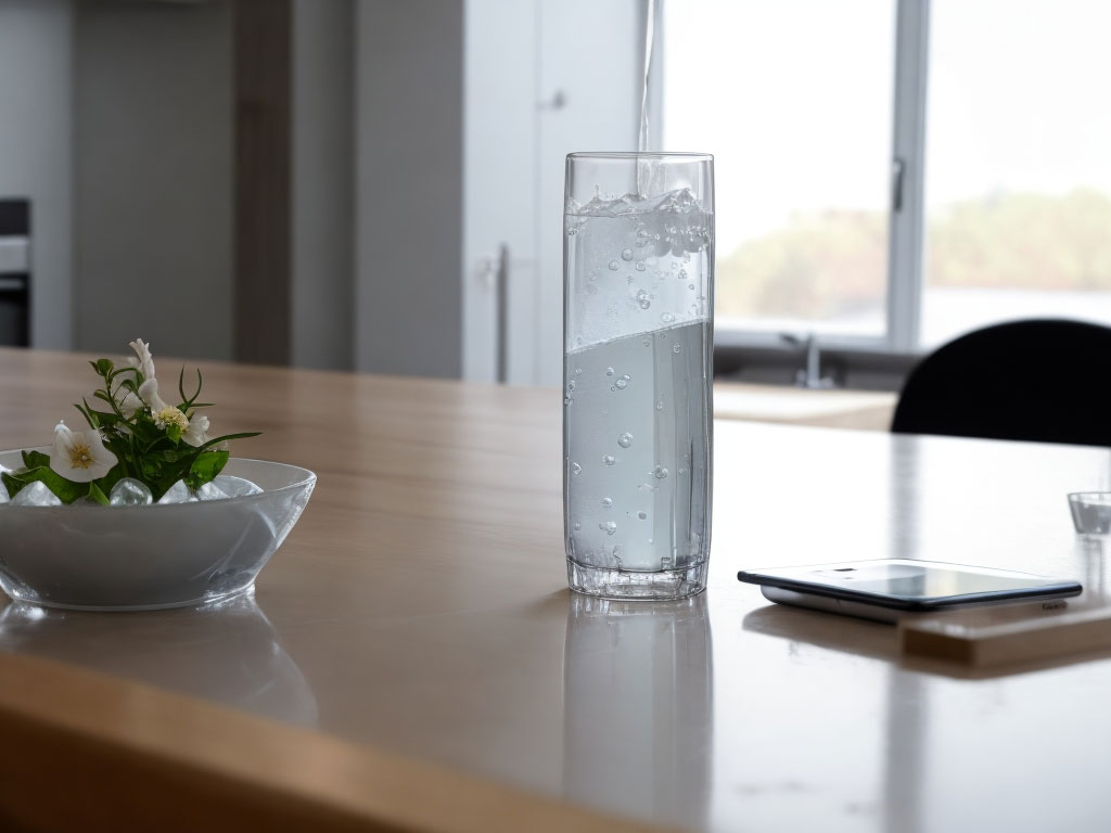 Склянка води на столі